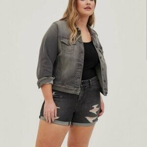Torrid Super Soft Grey Jean Jacket